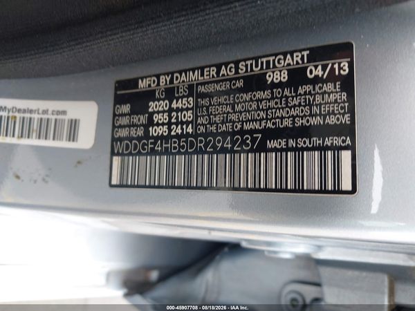 2013 MERCEDES-BENZ C 250 SPORT