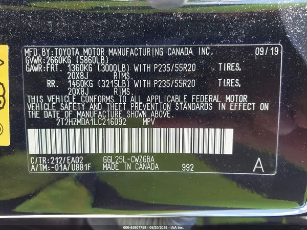 2020 LEXUS RX 350 350 Premium