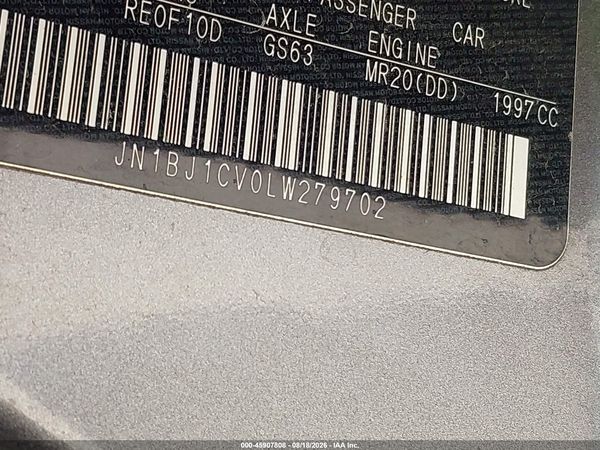 2020 NISSAN ROGUE SPORT S FWD XTRONIC CVT — I9