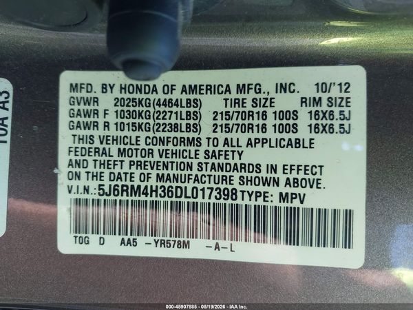 2013 HONDA CR-V LX