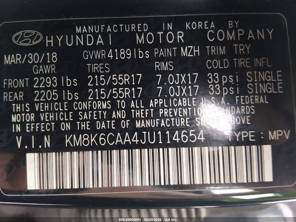2018 HYUNDAI KONA SEL
