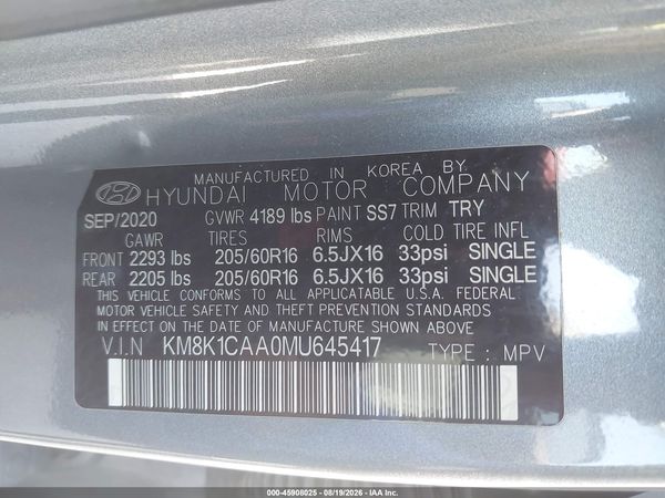 2021 HYUNDAI KONA SE