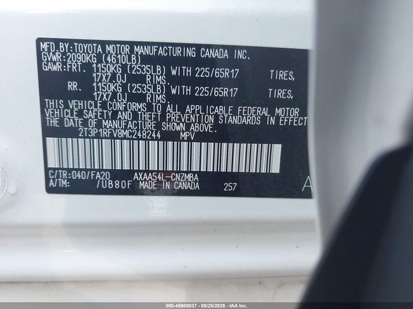 2021 TOYOTA RAV4 XLE