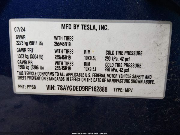 2024 TESLA MODEL Y