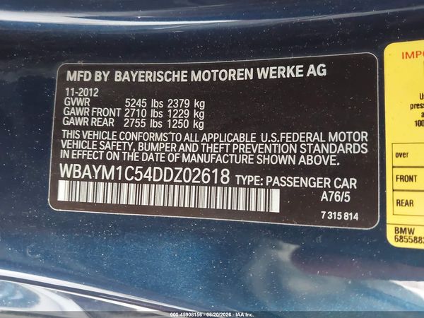 2013 BMW 650I XDRIVE