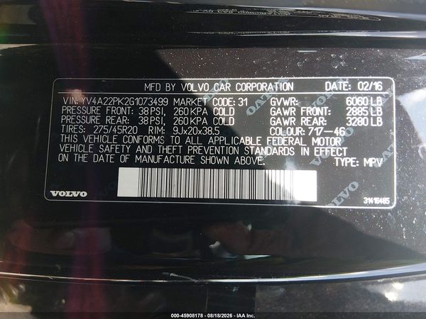 2016 VOLVO XC90 T6 MOMENTUM