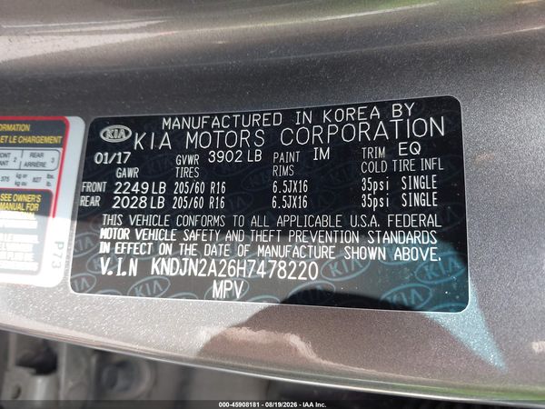 2017 KIA SOUL Base