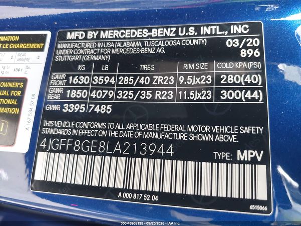 2020 MERCEDES-BENZ GLS 580 4MATIC