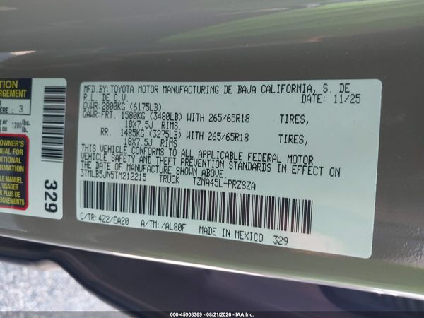 2026 TOYOTA TACOMA TRD SPORT