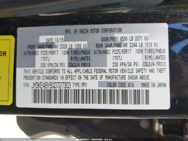 2016 MAZDA CX-5 SPORT — I9