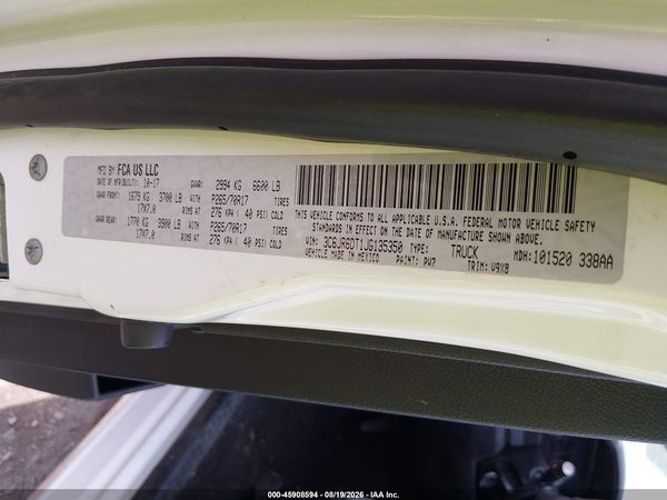 2018 RAM 1500 TRADESMAN  4X2 8' BOX