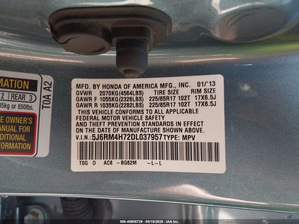 2013 HONDA CR-V EX-L