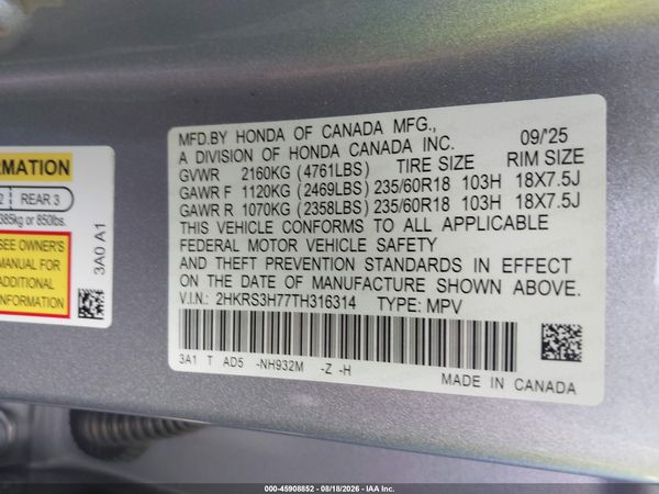 2026 HONDA CR-V EX-L 2WD