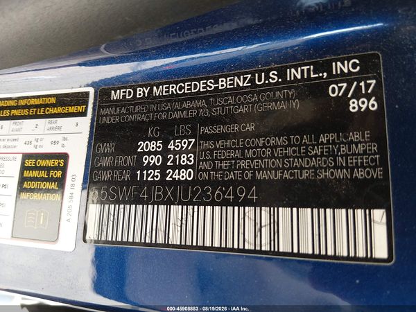 2018 MERCEDES-BENZ C 300 C300