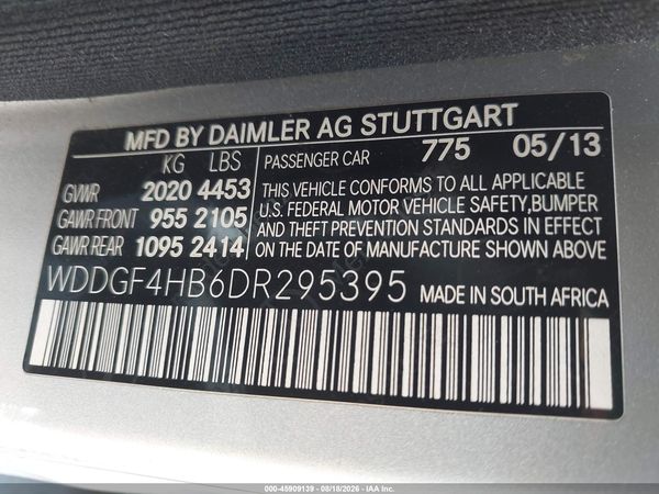 2013 MERCEDES-BENZ C 250 SPORT