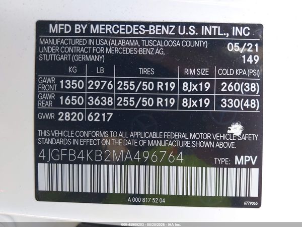 2021 MERCEDES-BENZ GLE 350 4MATIC