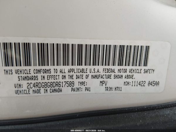 2013 DODGE GRAND CARAVAN SE — I9