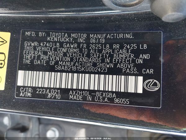 2019 LEXUS ES 300H