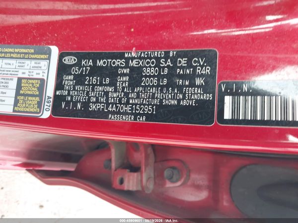 2017 KIA FORTE S