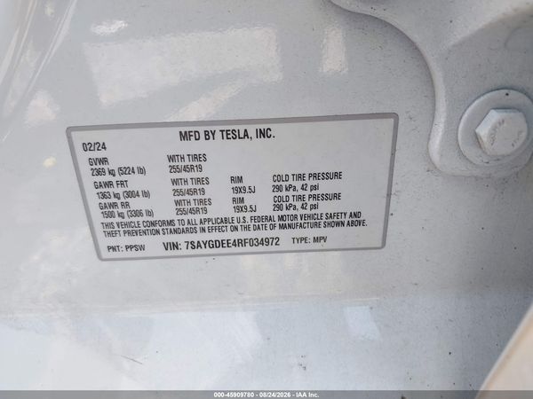 2024 TESLA MODEL Y