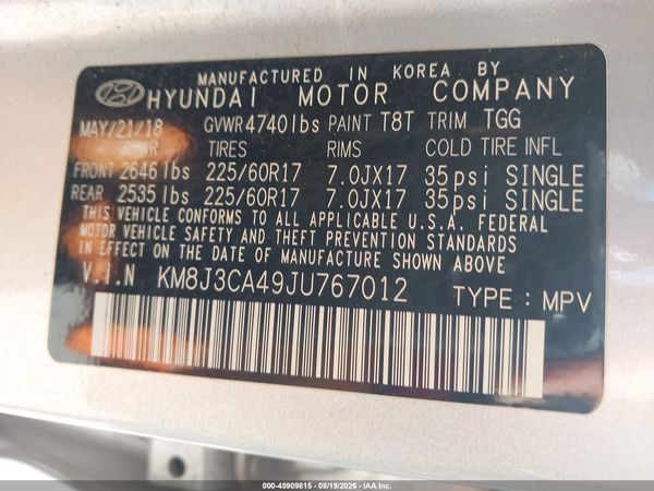 2018 HYUNDAI TUCSON SEL