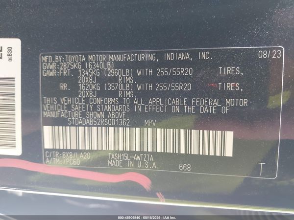 2024 TOYOTA GRAND HIGHLANDER HYBRID PLATINUM MAX