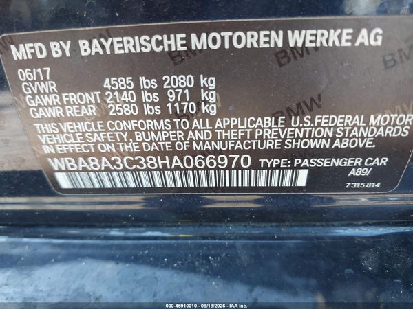 2017 BMW 320I XDRIVE