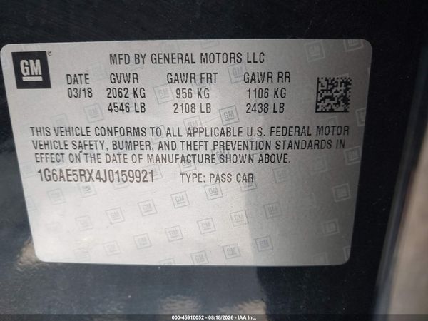 2018 CADILLAC ATS STANDARD
