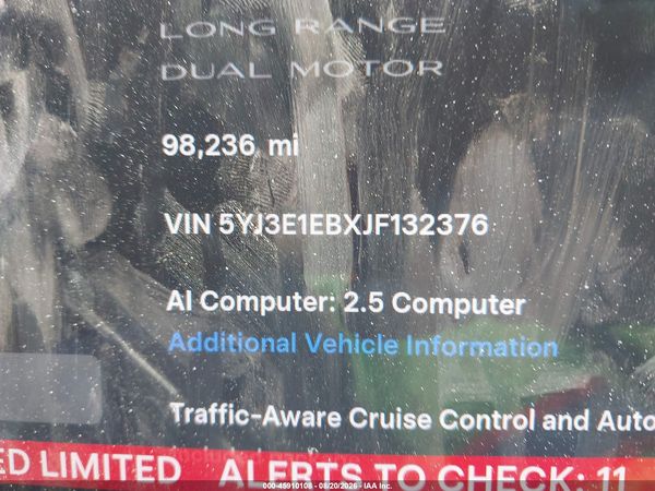 2018 TESLA MODEL 3 LONG RANGE/PERFORMANCE