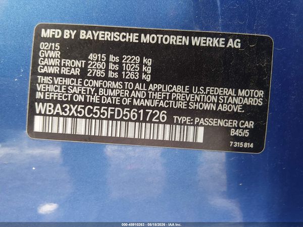 2015 BMW 328I GRAN TURISMO XDRIVE