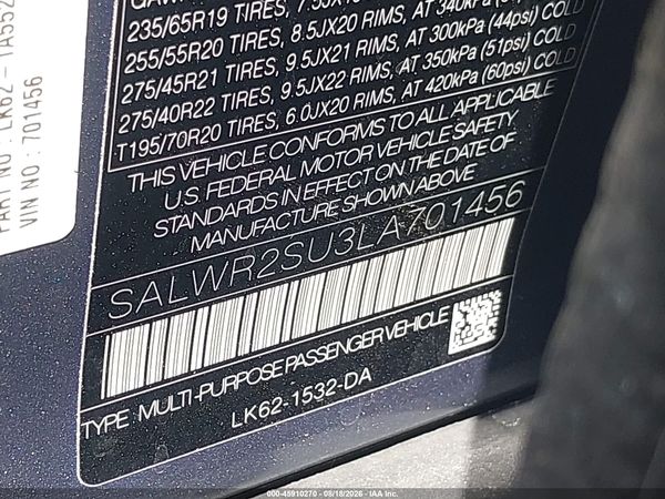 2020 LAND ROVER RANGE ROVER SPORT HSE MHEV