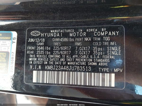 2018 HYUNDAI TUCSON SE