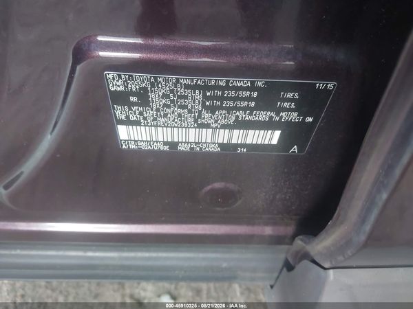 2016 TOYOTA RAV4 LIMITED