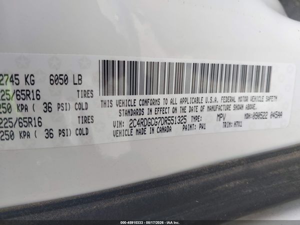2013 DODGE GRAND CARAVAN SXT