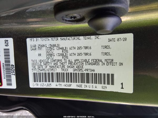 2020 TOYOTA TACOMA TRD PRO