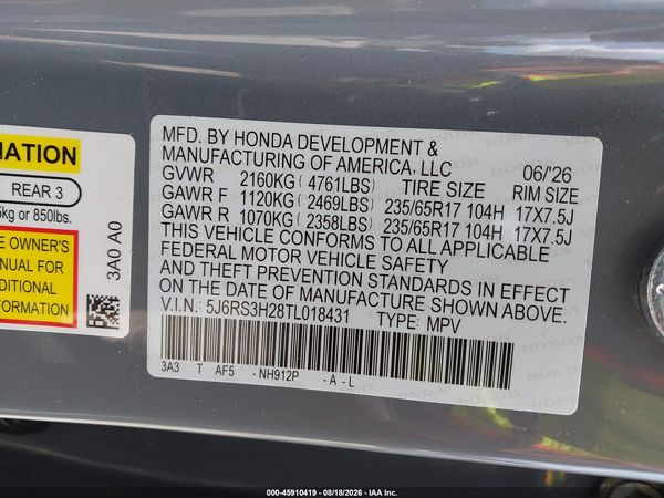 2026 HONDA CR-V LX 2WD