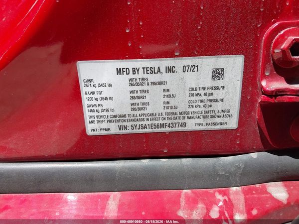 2021 TESLA MODEL S