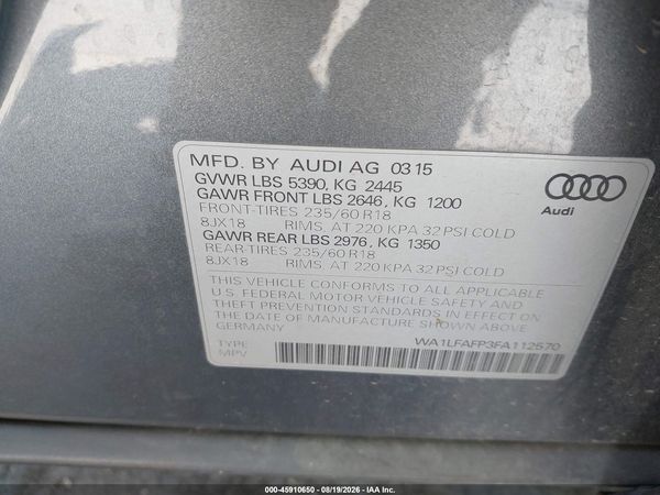 2015 AUDI Q5 2.0T PREMIUM