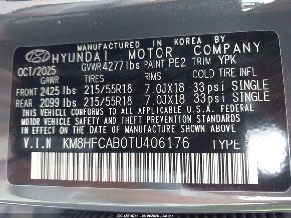 2026 HYUNDAI KONA SEL SPORT — I9