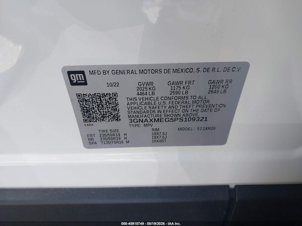 2023 CHEVROLET EQUINOX FWD RS — I9