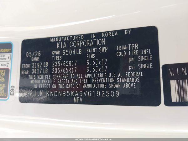 2027 KIA CARNIVAL LXS