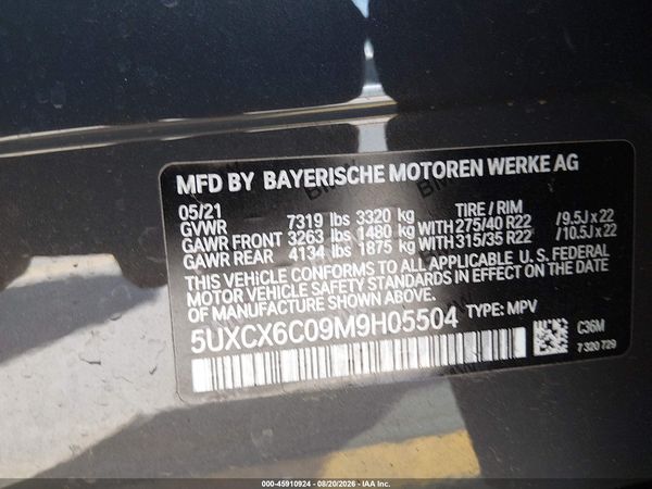 2021 BMW X7 M50I