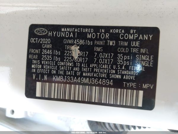 2021 HYUNDAI TUCSON VALUE