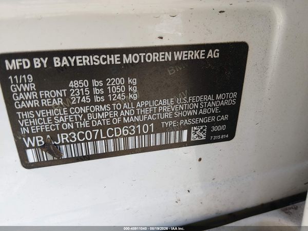 2020 BMW 530I