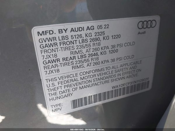 2022 AUDI Q3
