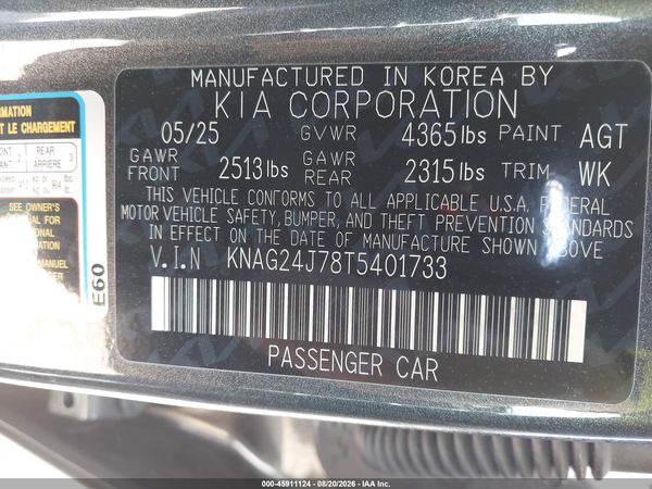 2026 KIA K5 LXS FWD
