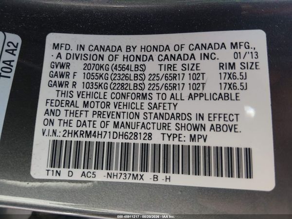 2013 HONDA CR-V EX-L — I9