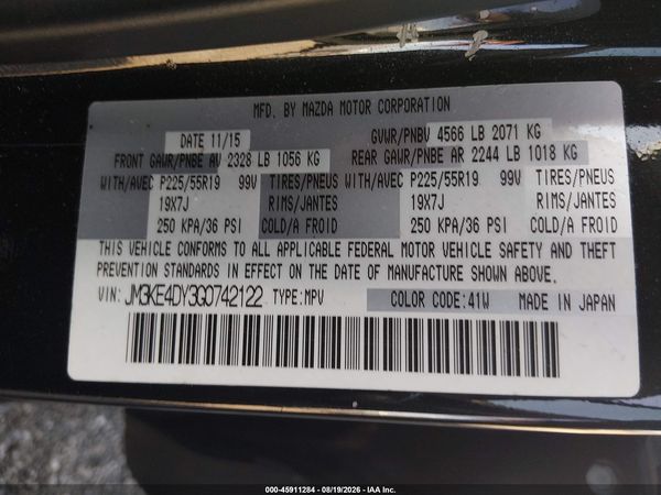 2016 MAZDA CX-5 GRAND TOURING