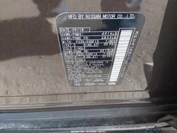 2019 INFINITI QX50 ESSENTIAL