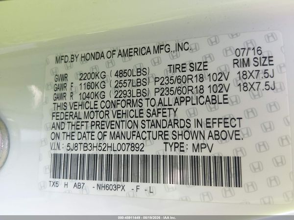 2017 ACURA RDX